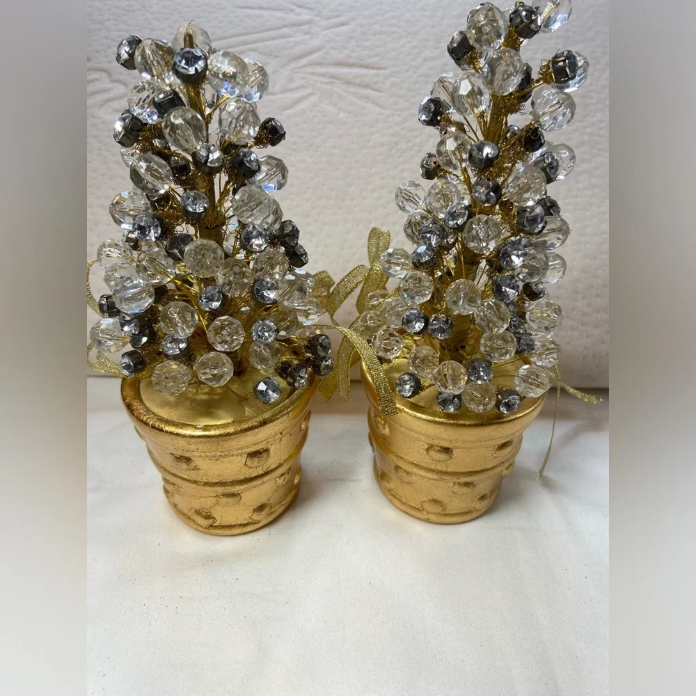 Decorative Tree Beads Crystals &‎ Rhinestones, Gold Pot